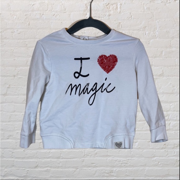 Mango ‘I Heart Magic’ Sequin Heart Sweater - Picture 1 of 1
